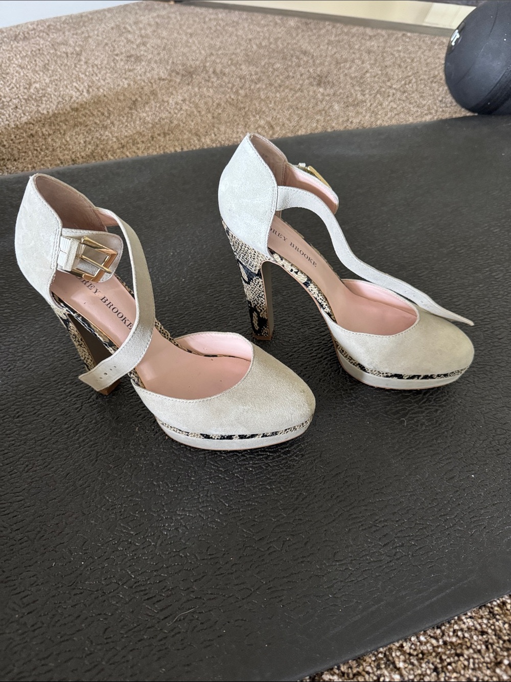 Audrey Brooke Women's  Suede Platform Heels